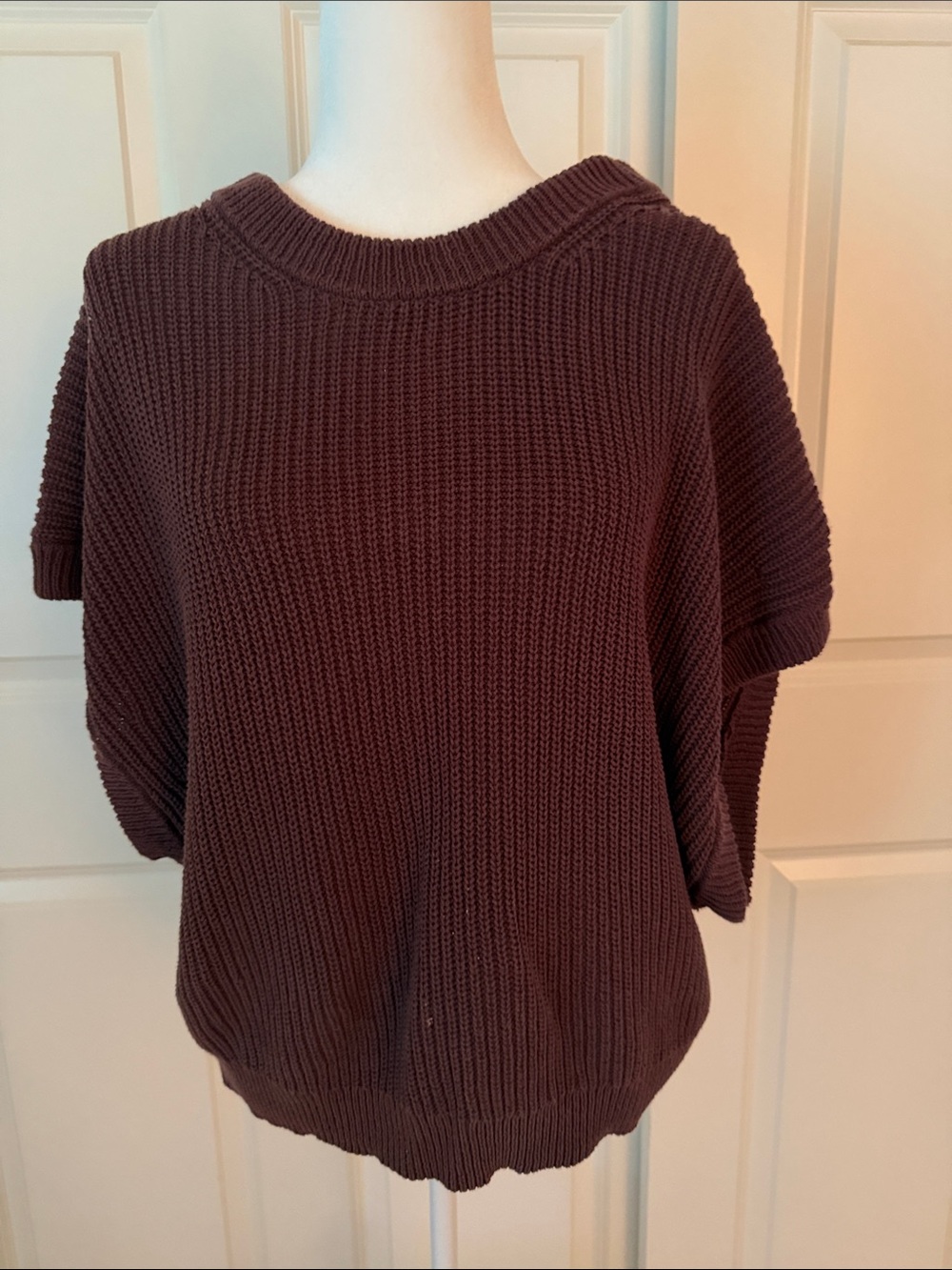 a new day Chunky Short-Sleeve Crew Sweater - Dark Brown